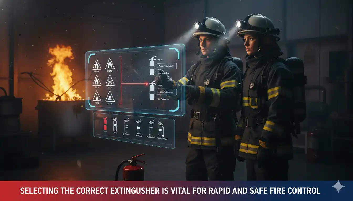 Various types of fire extinguishers used for industrial fire protection Secunderabad