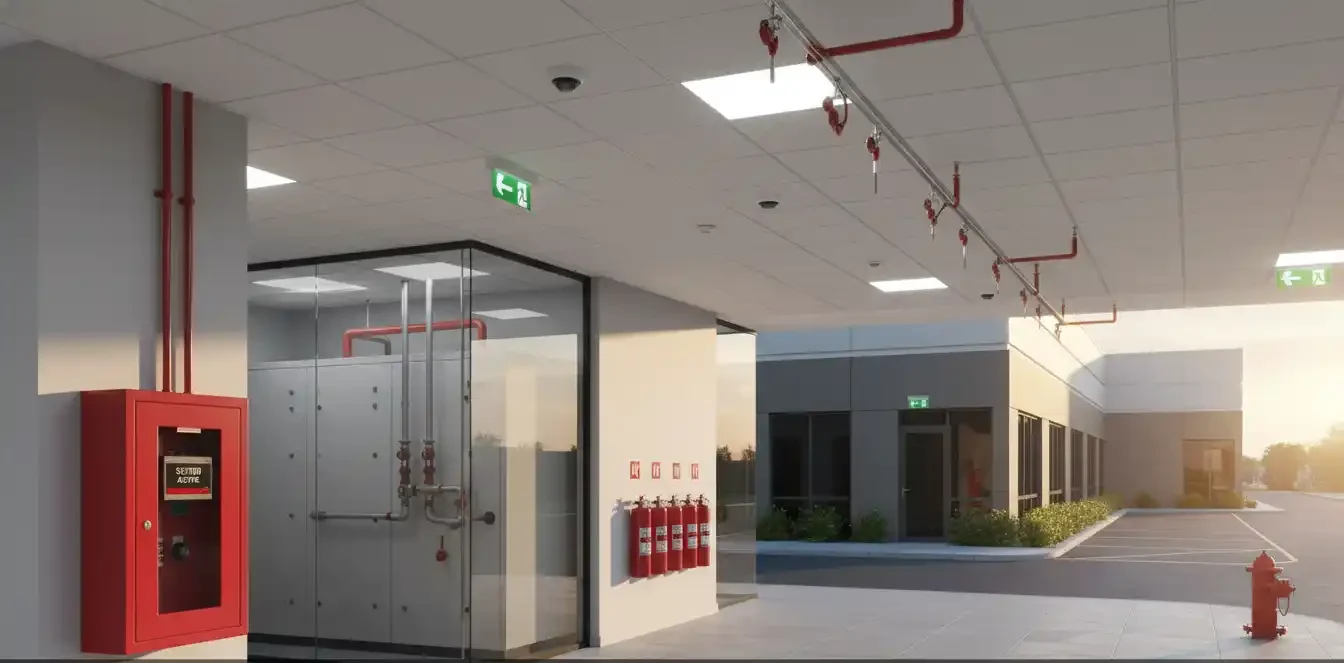 certified technician inspecting fire alarm systems